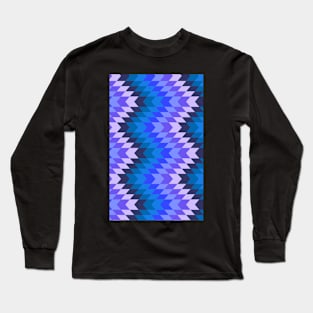 Blue Fabric Texture Long Sleeve T-Shirt